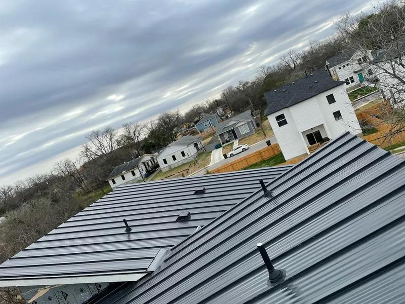 Standing seam metal roof panels with vents for Skylight Repair in Woodside